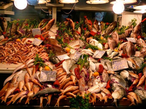 Seafood at Varvakeio Central Market, photo by Diana Farr Louis