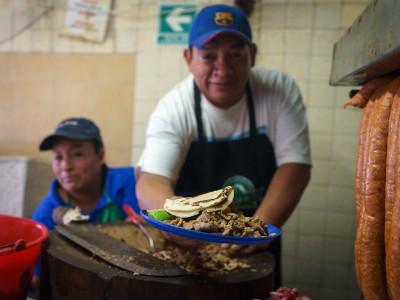 Los Parados de Don Pepe's beef taco, photo by PJ Rountree
